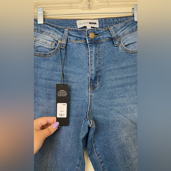 Blue Medium Wash Flare Jeans - Picture 2 of 3